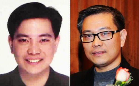 国际刑警公布的程慕阳照片(左)和2011年在加拿大的Michael Ching的照片(图片来源：SCMP)