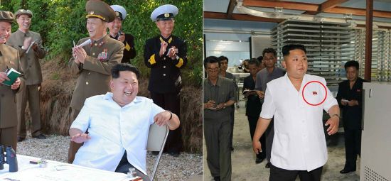 图为金正恩近日图片和以往图片对比。 图为金正恩近日图片和以往图片对比。