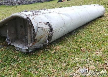 早前在留尼旺岛发现的MH370残骸。