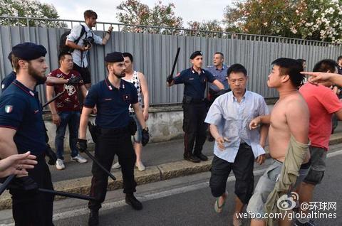 意大利警察与华人爆发冲突