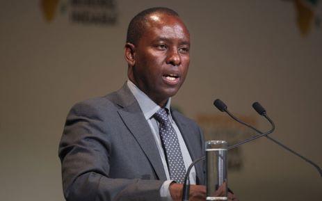 Mosebenzi Zwane, South African Minister of Mineral Resources, addresses the first day of the Mining Indaba 2016 Conference on 8 February 2016, at the Cape Town International Convention Centre in Cape Town. Picture: AFP/RODGER BOSCH