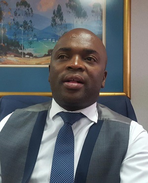 Tshwane mayor Solly Msimanga speaking to News24 (Karabo Ngoepe, News24).