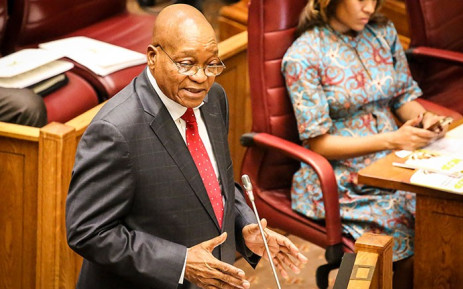 President Jacob Zuma during the Q&A session at the NCOP. Picture: Anthony Molyneaux/EWN.