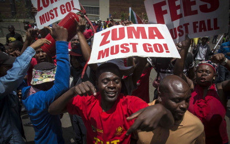 EFF members march through the Pretoria CBD during their ZumaMustFall march. Picture: Thomas Holder/EWN