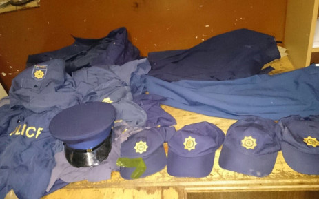FILE: Gauteng police arrested a man in Eldorado Park and seized police uniform, weapons and other police equipment he allegedly used during his operations. Picture: Supplied.