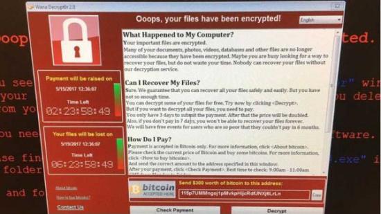 英国一家医院计算机系统遭勒索软件袭击后的屏幕截图（美联社）