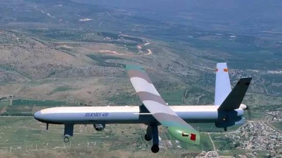▲以色列空军Hermes 450 UAV无人机