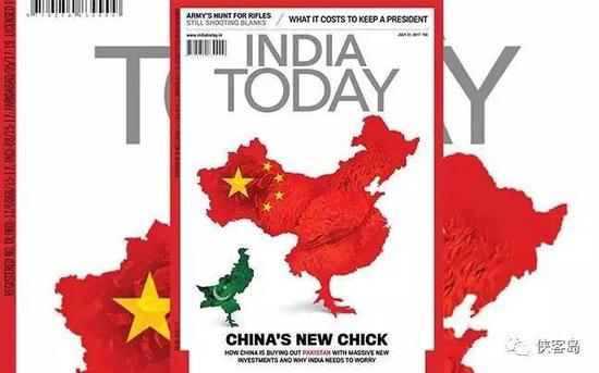 《今日印度》杂志封面，题为“中国的新小鸡”