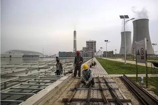 ▲ 中巴经济走廊的重大能源项目萨希瓦尔燃煤电站（新加坡《海峡时报》网站）