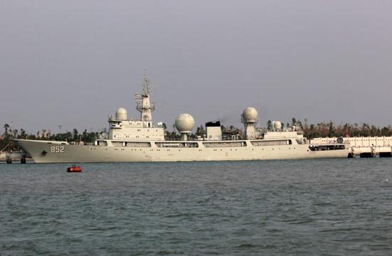 资料图：中国海军852“海王星”号电子侦察船。