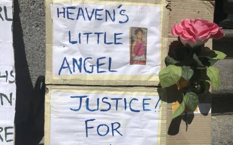 A poster for Lache Stols outside the Cape Town High Court on October 24, 2017. Picture: Monique Mortlock/EWN