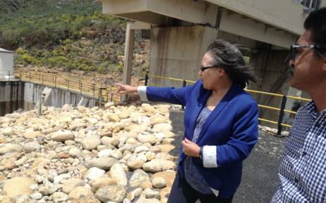 FILE: Cape Town Mayor Patricia De Lille during a visit to the Wemmershoek Dam on 15 November 2017. Picture: @PatriciaDeLille/Twitter.