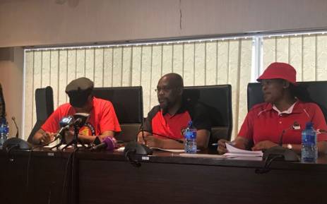 Cosatu briefing underway shortly after its central executive committee meeting. Picture: Clement Manyathela/EWN