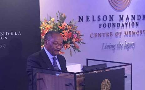 Prof Njabulo Ndebele, the chairperson of the Nelson Mandela Foundation, welcomes guests for #RememberingNelsonMandela on behalf of its Board of Trustees Living The Legacy. Picture: @NelsonMandela/Twitter.