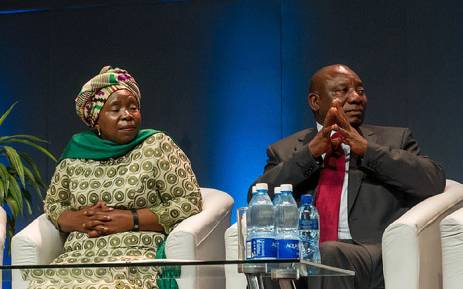 FILE: Nkosazana Dlamini Zuma and Cyril Ramaphosa. Picture: GCIS