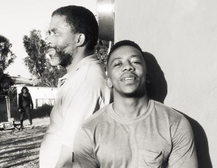 Ring Of Lies actor Mpho Sebeng (right) seen here with Sello Motloung.