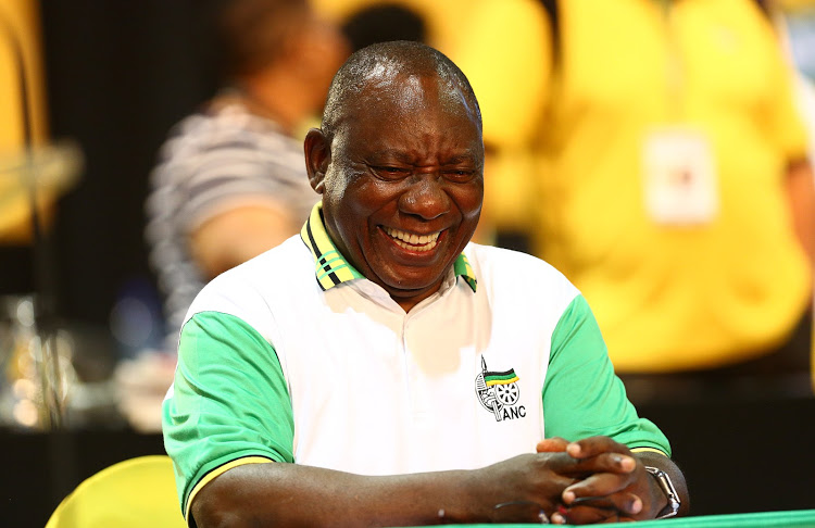 Cyril Ramaphosa smiles just moments before he was announced as the new ANC President during the 54th ANC National Elective Conference held at Nasrec. 