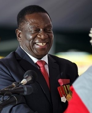 Emmerson Mnangagwa is sworn in as President in Harare. (Ben Curtis, AP)