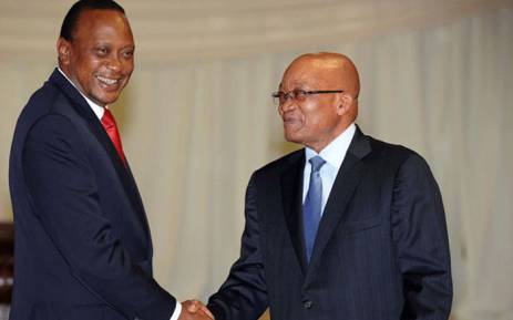 FILE: President Jacob Zuma and Kenyan President Uhuru Kenyatta. Picture: GCIS.