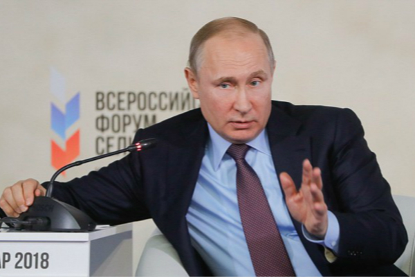  俄罗斯总统普京民调极高，外界认为其将轻而易举赢得大选。（图片来源：英国《每日邮报》）