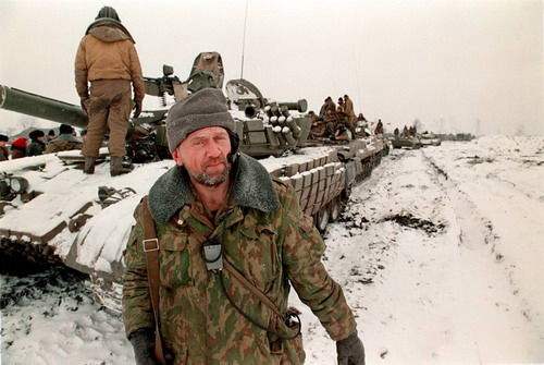 资料图片：车臣战争期间拍摄的俄军士兵照片。（图片来源于网络）