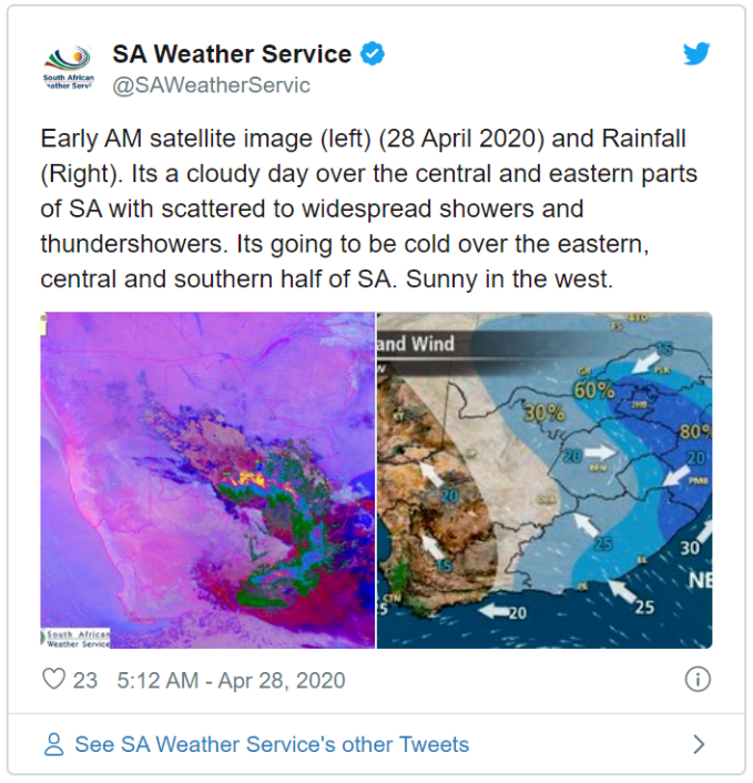 冬季即将来临-南非部分地区将迎来暴雨、低温、降雪