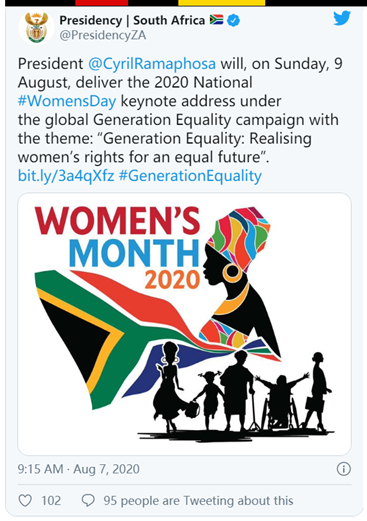 妇女节！南非总统表示-必须结束性别歧视 保护妇女