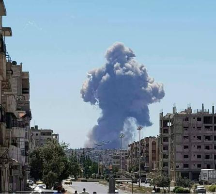 叙利亚中部城市发生巨大爆炸。（图片来源：海外网）