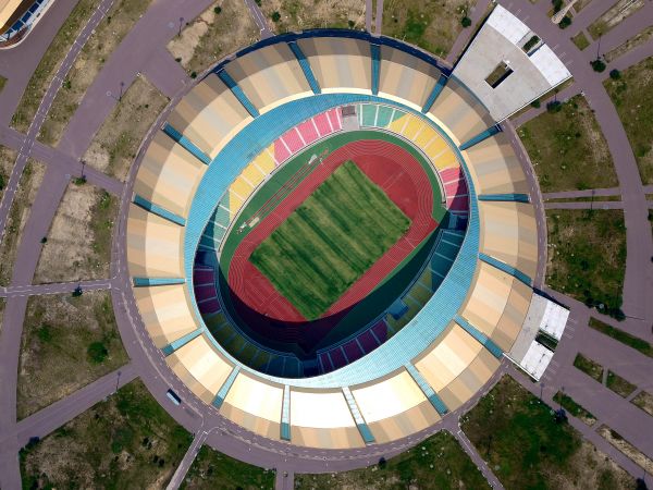 刚果（布）由中国建筑股份有限公司承建的布拉柴维尔体育中心，也是第11届非洲运动会的承办地。（资料图片）