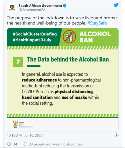 遭遇酒农挑战！南非政府将定期重新评估禁酒令