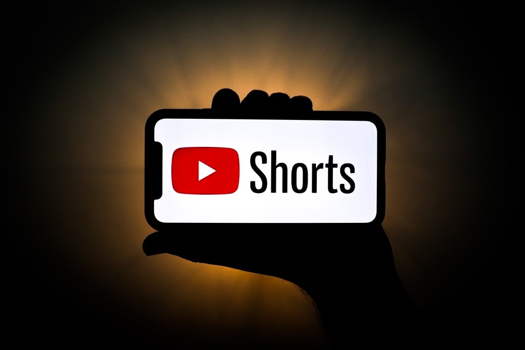 YouTube Shorts logo is seen displayed on a phone s